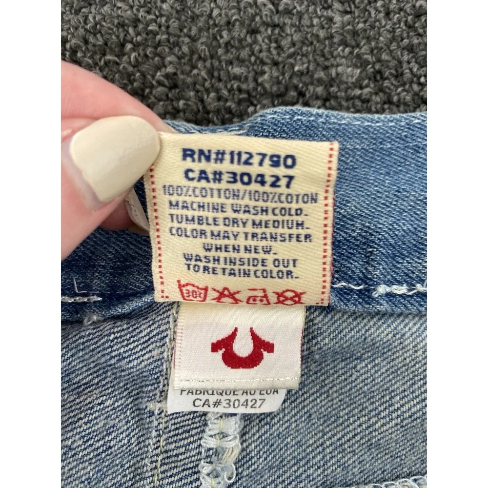 Vintage True Religion Billy Super T Blue Jeans Mens 42x33 (Actual 39x31) USA NWT